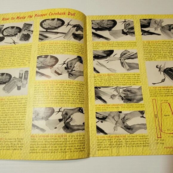 How to Make CORNHUSK DOLLS HA-13 1973 by Hazel Pearson Craft Booklet - Picture 8 of 12